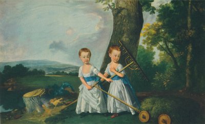 Kinderkleidung: Die Blunt-Jungen, ca. 1767, 1948 von Johan Joseph Zoffany