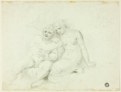Sitzender Mann neben Frau von Johann Zoffany