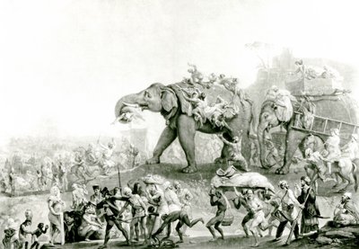 Die Botschaft von Hyderback nach Kalkutta, ca. 1800 von Johan Joseph Zoffany