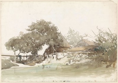 Bauernhöfe in Waalsdorp von Johannes Bosboom