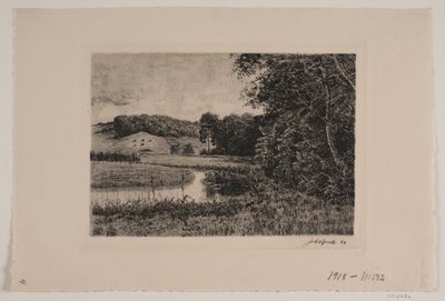 Landschaft mit Fluss von Johannes Groth