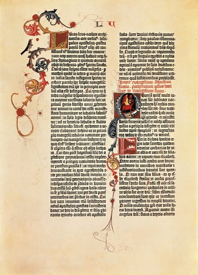 Bibelseite Mazarine (B42) von Johannes Gutenberg