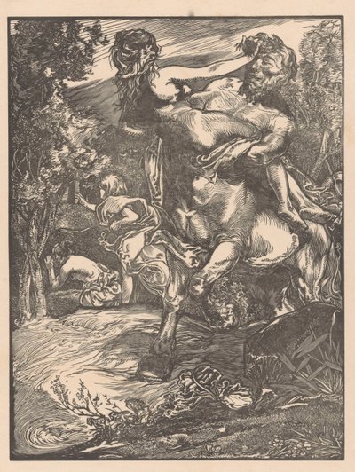 Zentaur entführt eine Frau von Johannes Josephus Aarts