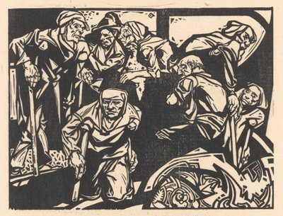Männer mit Krücken von Johannes Josephus Aarts
