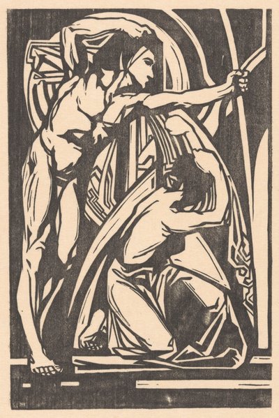 Stehender Mann und kniende Frau von Johannes Josephus Aarts