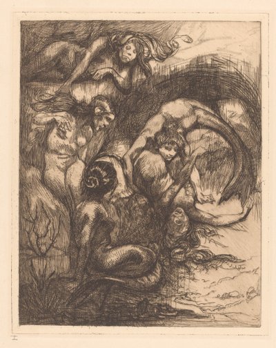 Fünf Meerjungfrauen von Johannes Josephus Aarts