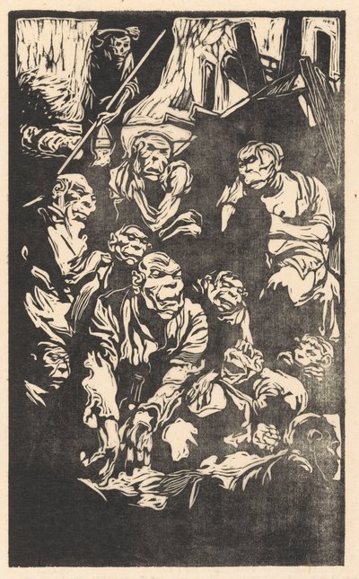 Sitzende Fantasiewesen von Johannes Josephus Aarts