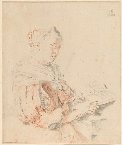 Junges Mädchen am Klavier, 1767 von Johannes Kornlein