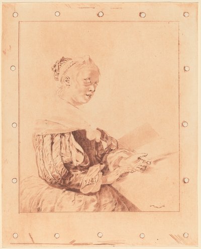 Junges Mädchen am Klavier, 1767 von Johannes Kornlein