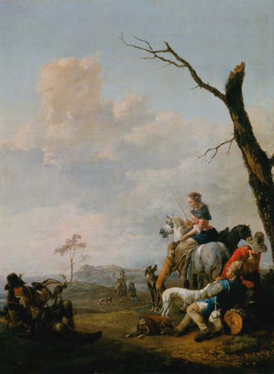 Ruhe nach der Jagd von Johannes Lingelbach