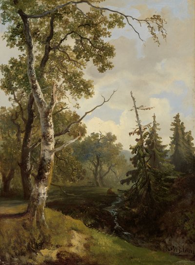 Waldansicht bei Wolfheze von Johannes Warnardus Bilders