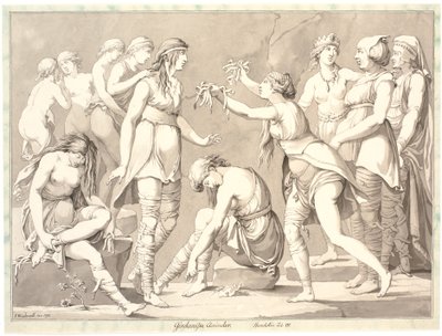 "Gindanische Frauen. Herodotius Lib. IV" von Johannes Wiedewelt