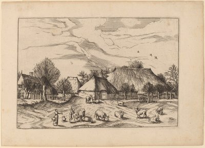 Bauernhöfe von Johannes and Lucas van Doetechum after Master of the Small Landscapes