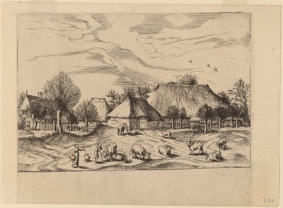 Bauernhöfe von Johannes and Lucas van Doetechum after Master of the Small Landscapes