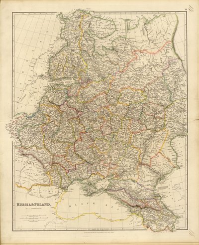 Karte von Russland und Polen, 1832 von John Arrowsmith