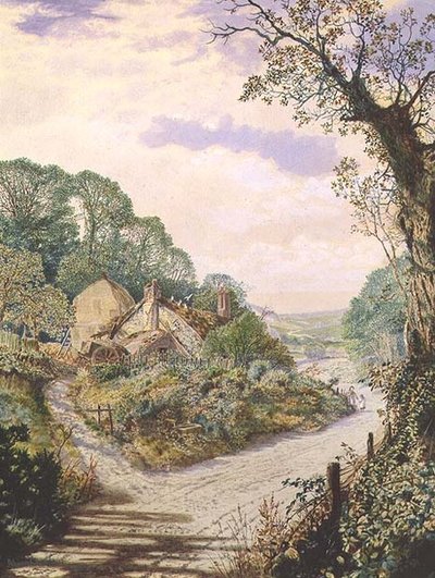 Ein Sommermittag, alter Bauernhof, Wharfedale von John Atkinson Grimshaw