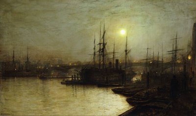 Nachtarbeit, Billingsgate Wharf von John Atkinson Grimshaw