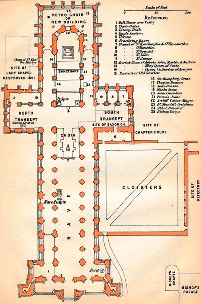 Kathedrale von Peterborough, 20. Jahrhundert von John Bartholomew