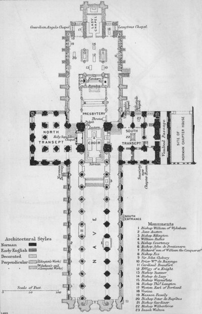 Winchester Kathedrale von John Bartholomew