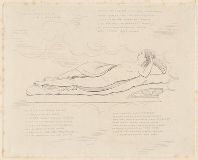 Skizze von einer Statue eines Träumers von John Bell