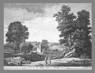 Eine Ansicht in der Nähe von Mold, um 1752 von John Boydell