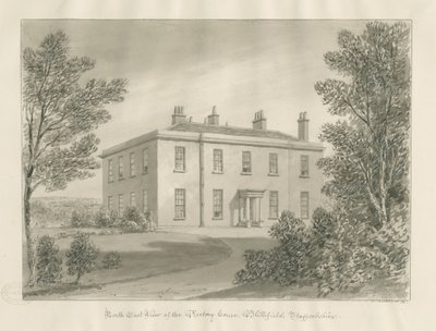 Blithfield - Pfarrhaus: Sepiazeichnung, 1824 von John Buckler