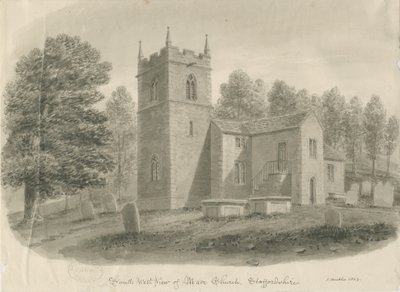 Maer Kirche: Sepiawaschzeichnung von John Buckler