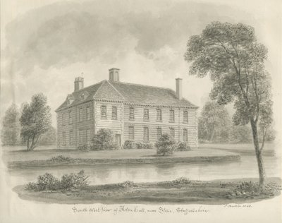 Stone - Aston Hall: Sepia-Zeichnung von John Buckler
