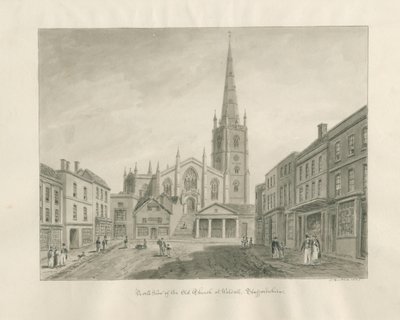 Walsall Stadt und Kirche von John Buckler