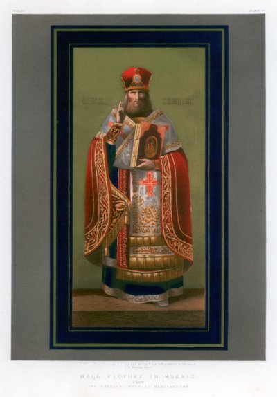 Wandbild in Mosaik, 19. Jahrhundert von John Burley Waring