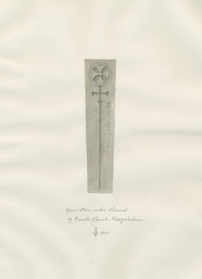 Enville Kirche - Grabstein von John Chessell Buckler