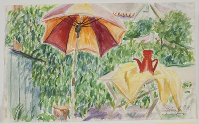 Sonnenschirm im Garten von John Christensen