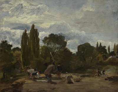 Rübenköpfe dreschen, East Bergholt von John Constable
