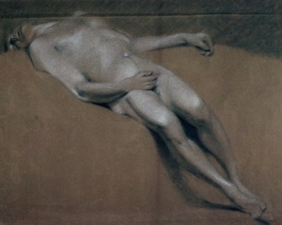 Studie eines liegenden männlichen Aktes von John Constable