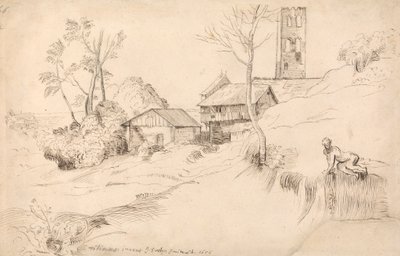 Italienische Landschaft (nach Tizian) von John Evelyn