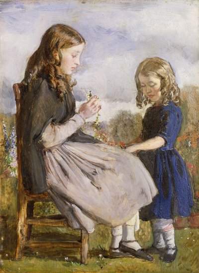 Girlandenweber, ca. 1846 von John Everett Millais