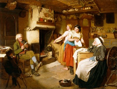 Eine Familie im Inneren von John Faed