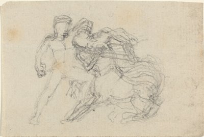 Kampf zwischen Mensch und Zentaur von John Flaxman
