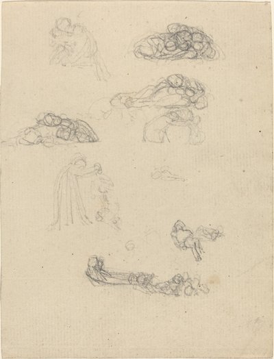 Blatt mit Studien von John Flaxman