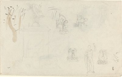 Blatt mit Studien von John Flaxman