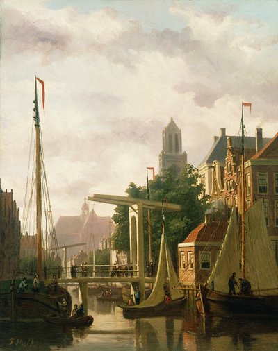 Ein Kanal in Amsterdam von John Frederick Hulk