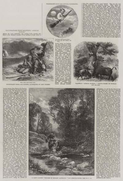 Illustrationen aus Baldwins Afrikanische Jagd von John Gilbert