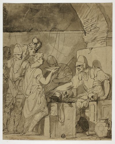 Soldaten erfrischen sich von John Hamilton Mortimer