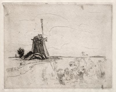 Mühle und Unkraut, Holland von John Henry Twachtman