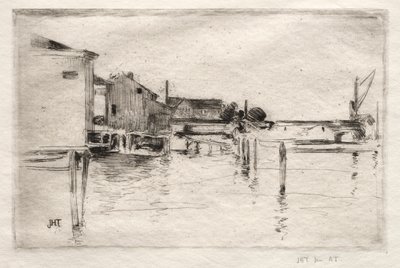 Der Dock, Bridgeport, Connecticut von John Henry Twachtman