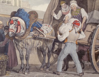 Der Wäschewagen, 1822 von John James Chalon
