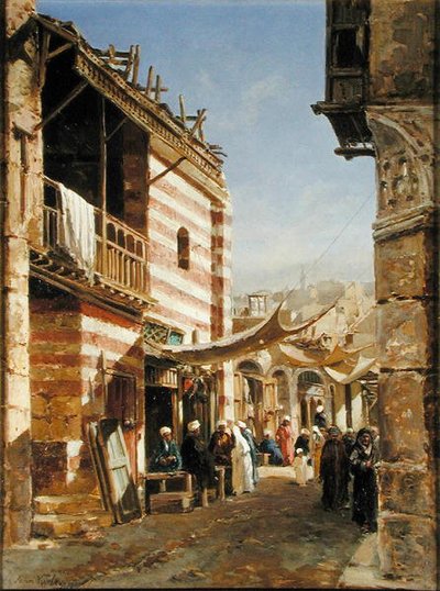 Die Schule in der Nähe der Babies-Sharouri, Kairo von John Jnr. Varley