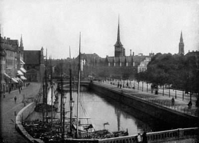 Straßenszene in Kopenhagen, Dänemark, 1893 von John L. Stoddard