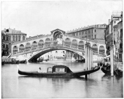 Die Rialto-Brücke, Venedig, späte 19. Jahrhundert von John L. Stoddard