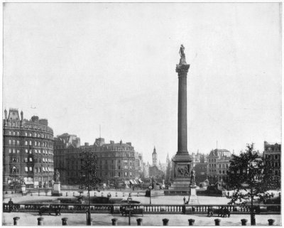 Trafalgar Square, London, späte 19. Jahrhundert von John L. Stoddard